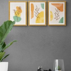 Çerçeveli Ahşap Tablo Seti 3 Parça