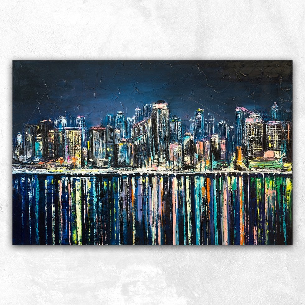 Çiçekler Ülkesi Soyut Kanvas Tablo