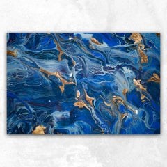 Ebru Sanatı Mermer Dokusu Soyut Kanvas Tablo