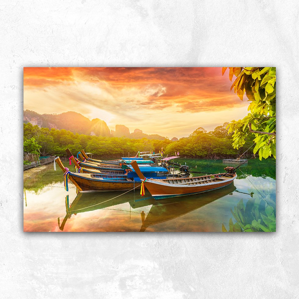 Gün Batımında Phi Phi Adası, Tayland Soyut Kanvas Tablo