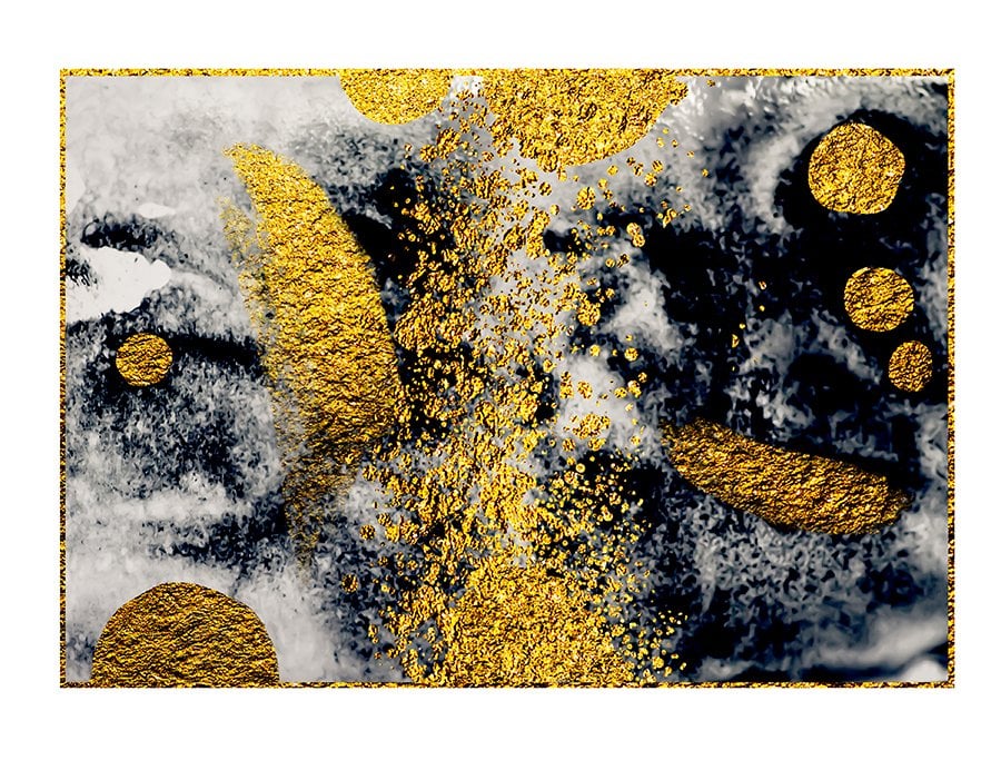 Altın Dokular Soyut Kanvas Tablo