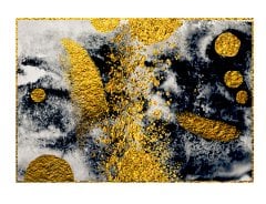 Altın Dokular Soyut Kanvas Tablo