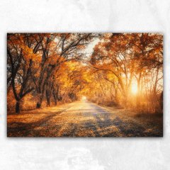 Sonbahar kır Yolu Soyut Kanvas Tablo