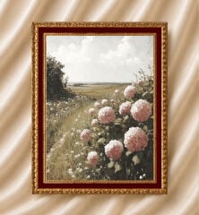 Vintage Yağlı Boya Görünümlü  Çerçeveli Tablo