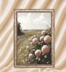 Vintage Yağlı Boya Görünümlü  Çerçeveli Tablo