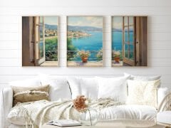 Ahşap Çerçeveli Tablo 3 Parça Çerçeveli Tablo, Duvar Tablosu