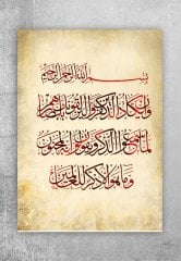 Nazar Ayeti Kanvas Tablo Kırmızı TK1010
