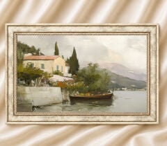 Vintage Yağlı Boya Görünümlü Manzara Tablo Klasik Manzara Tablo
