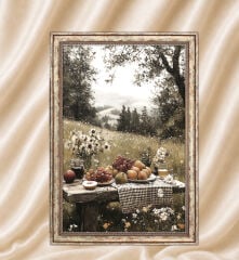 Vintage Yağlı Boya Görünümlü  Çerçeveli Tablo