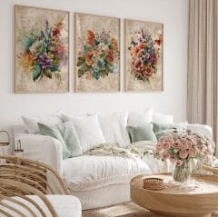 Ahşap Çerçeveli Tablo 3 Parça Çerçeveli Tablo, Duvar Tablosu