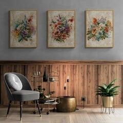 Ahşap Çerçeveli Tablo 3 Parça Çerçeveli Tablo, Duvar Tablosu