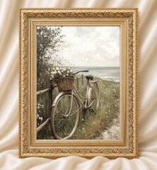 Vintage Yağlı Boya Görünümlü  Çerçeveli Tablo