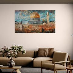 Mescid-i Aksa Soyut Kanvas Tablo