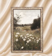Vintage Yağlı Boya Görünümlü  Çerçeveli Tablo