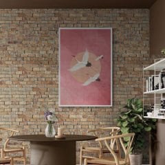 Leylek Temalı Soyut Tablo