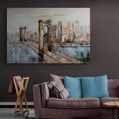 Yağlı Boya Görünümlü Manzara Kanvas Tablo