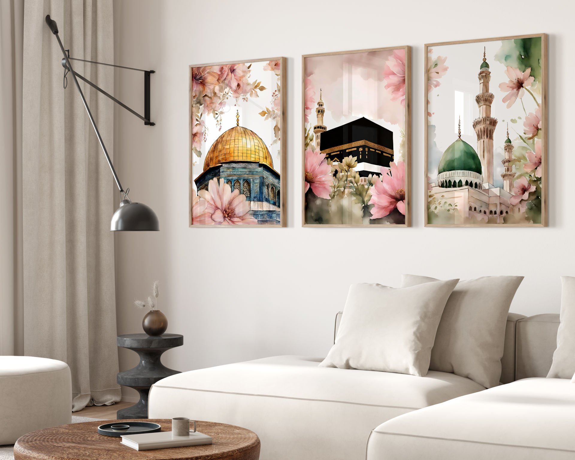 Mescid-i Aksa, Kâbe ve Mescid-i Nebevi Çerçeveli Tablo Seti