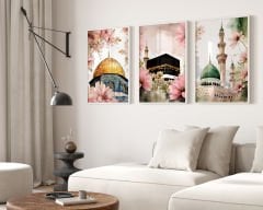 Mescid-i Aksa, Kâbe ve Mescid-i Nebevi Çerçeveli Tablo Seti