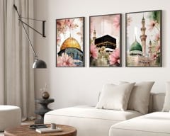 Mescid-i Aksa, Kâbe ve Mescid-i Nebevi Çerçeveli Tablo Seti