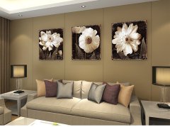 Eskitme Görünümlü 3 Parça Dekoratif Kanvas Tablo