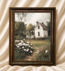 Vintage Yağlı Boya Görünümlü  Çerçeveli Tablo