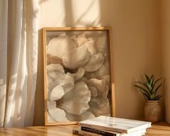 Çiçekli 3’lü Tablo Seti, Çerçeveli Tablo  Modern Duvar Dekoru