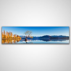 Panoramik Doğa Manzarası Göl Kanvas Tablo