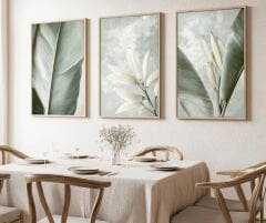 Çerçeveli 3 lü Tablo Seti Modern Duvar Dekoru