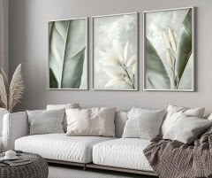 Çerçeveli 3 lü Tablo Seti Modern Duvar Dekoru