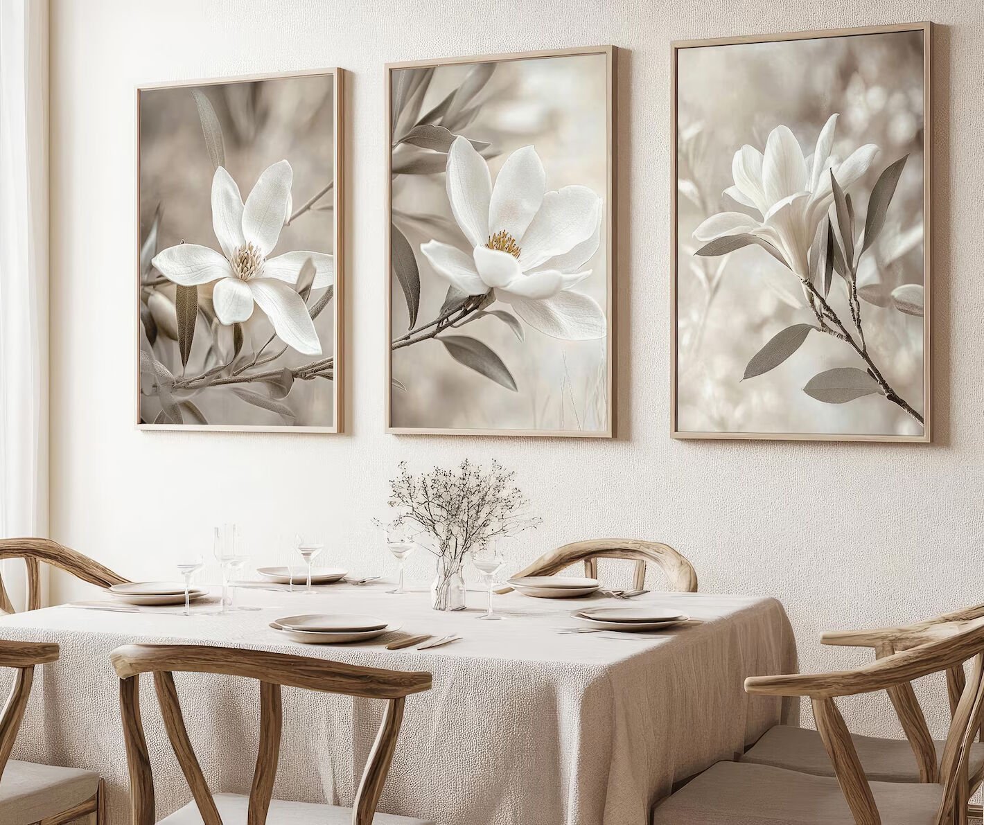 Çerçeveli 3 lü Tablo Seti Modern Duvar Dekoru