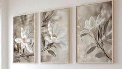 Çerçeveli 3 lü Tablo Seti Modern Duvar Dekoru