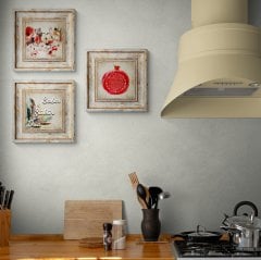 3 Parça Ahşap Çerçeveli Tablo Seti Bereket Duası