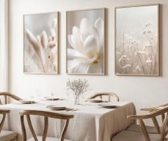 Çerçeveli 3 lü Tablo Seti Modern Duvar Dekoru