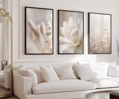 Çerçeveli 3 lü Tablo Seti Modern Duvar Dekoru