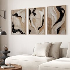 Çerçeveli 3 lü Tablo Seti Modern Duvar Dekorasyonu