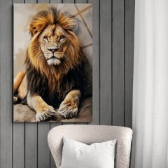 Aslan Cam Tablo – Temperli Cam Duvar Sanatı