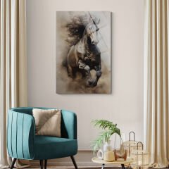 Koşan At Cam Tablo – Temperli Cam Duvar Sanatı