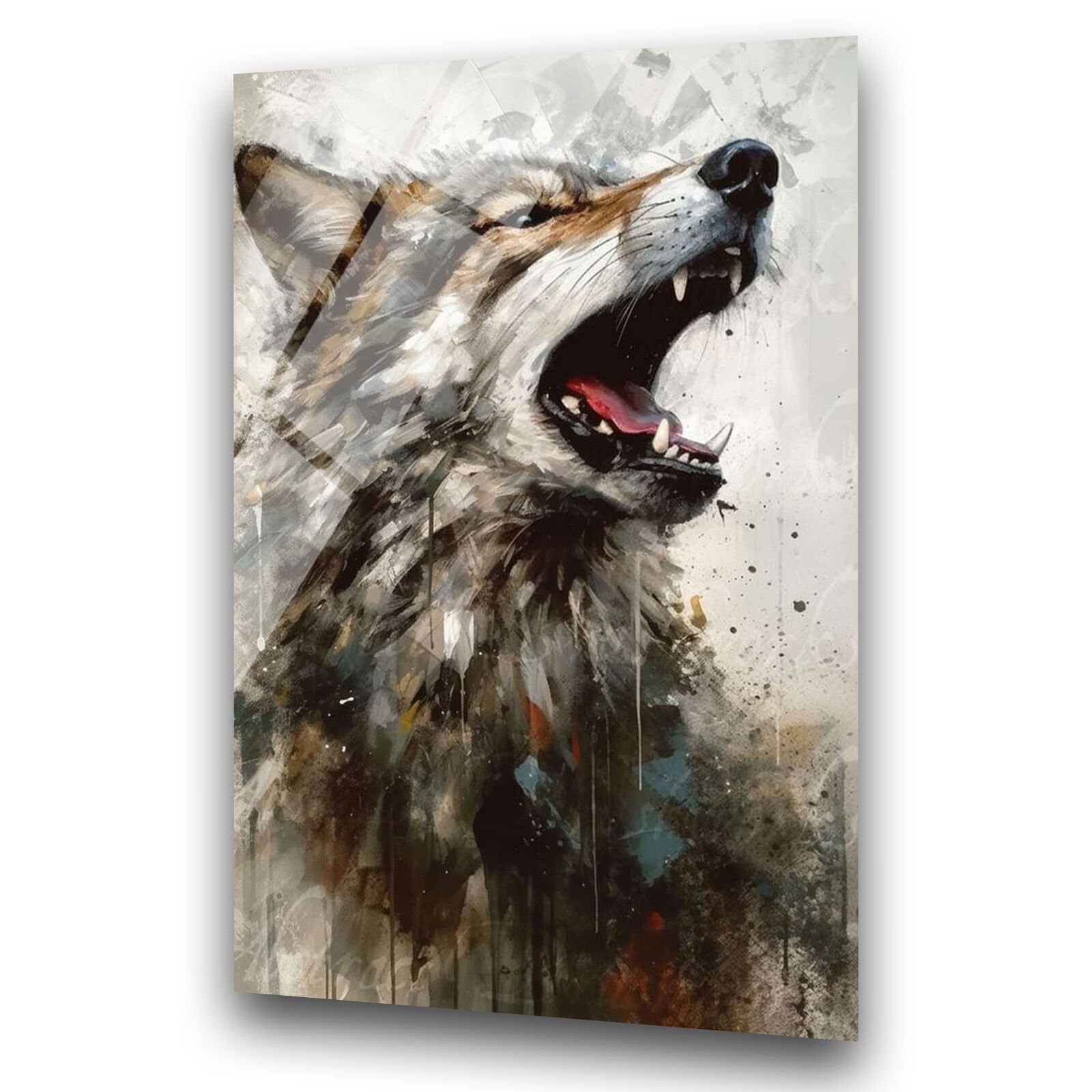 Kurt Cam Tablo Yaülı Boya Efektli – Temperli Cam Duvar Sanatı