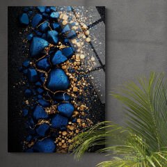 Soyut Cam Tablo – 4 mm Kırılmaz Cam Duvar Sanatı