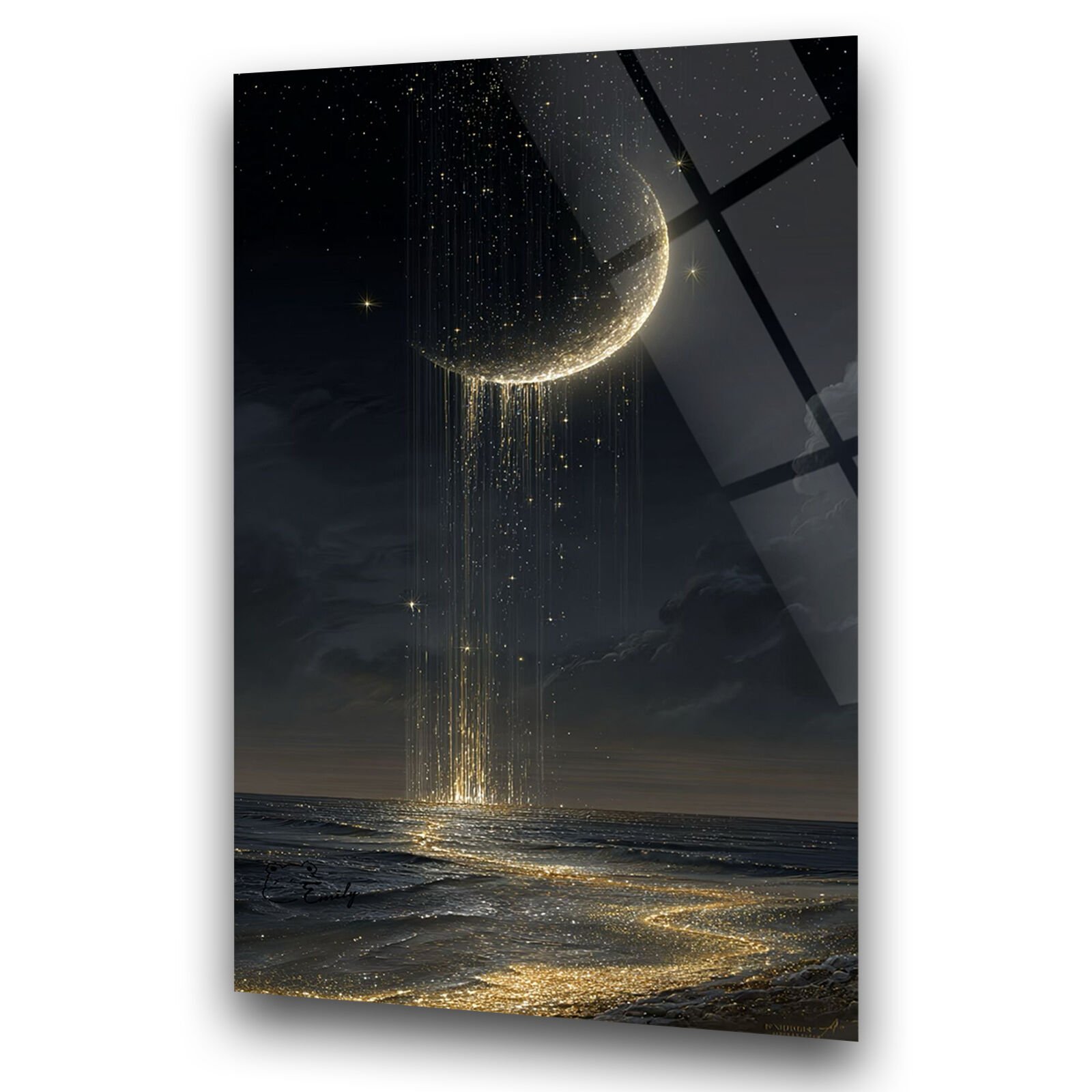 Yakamoz Cam Tablo – 4 mm Kırılmaz Cam Duvar Sanatı