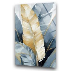 Mavi Çiçekler Cam Tablo – Cam Duvar Sanatı