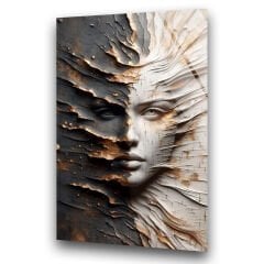 Soyut Kadın Cam Tablo – Cam Duvar Sanatı