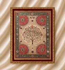 Yaşam Çiçeği Vintage  Çerçeveli Tablo, Klasik Antik Çerçeveli Tablo Modelleri