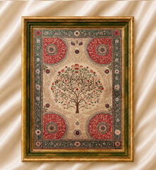 Yaşam Çiçeği Vintage  Çerçeveli Tablo, Klasik Antik Çerçeveli Tablo Modelleri