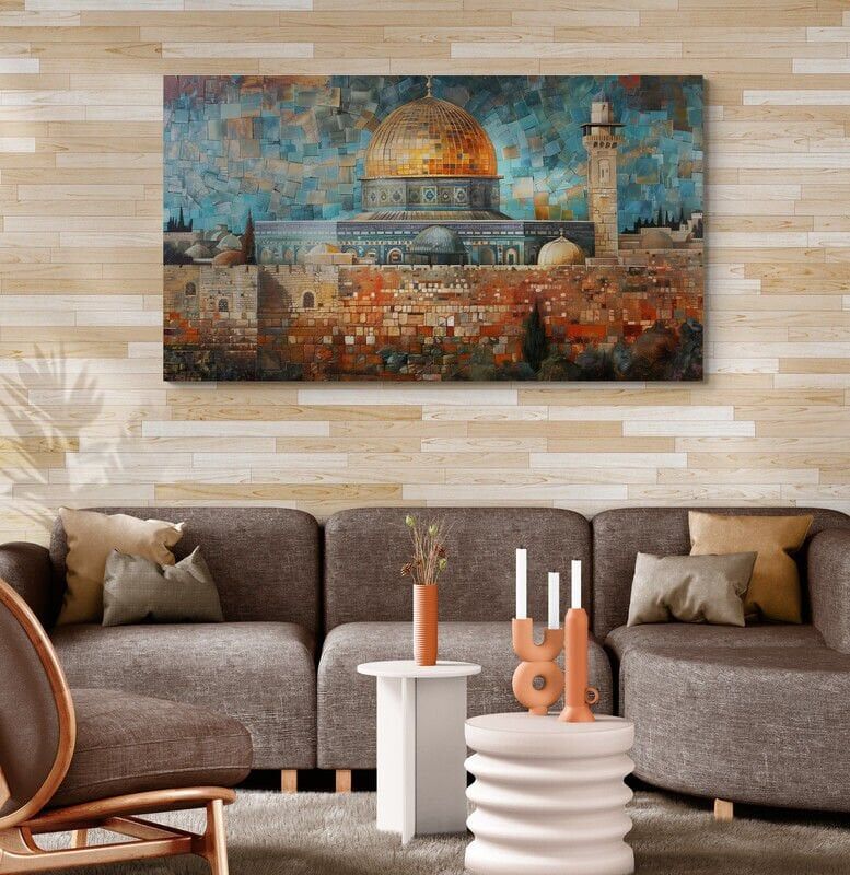 Mescid-i Aksa Soyut Kanvas Tablo