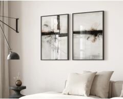 2 Parça Çerçeveli Ahşap Tablo Seti