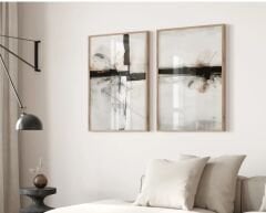 2 Parça Çerçeveli Ahşap Tablo Seti