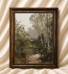 Vintage Çerçeveli Tablo Klasik Modern Duvar Dekoru