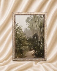 Vintage Çerçeveli Tablo Klasik Modern Duvar Dekoru