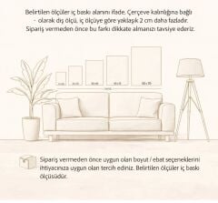 Ahşap Çerçeveli 3’lü Lale Tablo Seti | Krem Bej Yeşil Çiçekli Modern Salon Duvar Dekoru